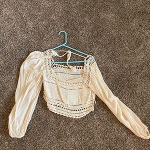 Free People Cynthia Crochet Top